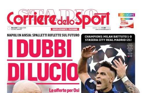 PRIMA PAGINA – CdS Campania: “I dubbi di Lucio”