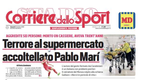 PRIMA PAGINA - Corriere dello Sport: “Mou con le unghie” 