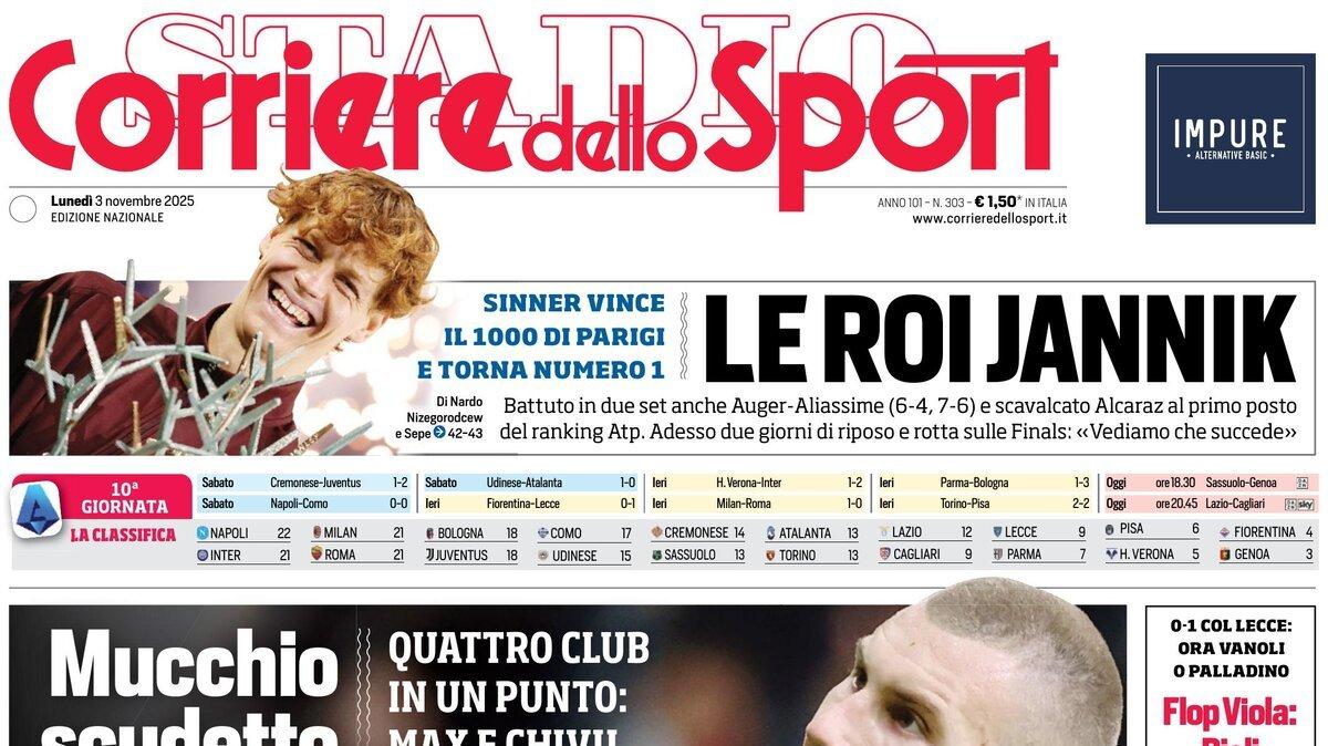 Corriere dello Sport sul mucchio scudetto: "Addosso a Conte" 