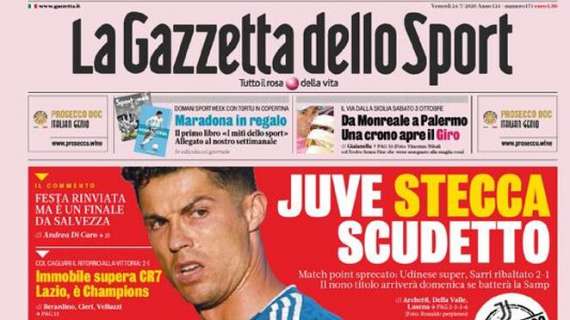 PRIMA PAGINA - Gazzetta dello Sport in apertura: "Inter-Messi, perché no?"