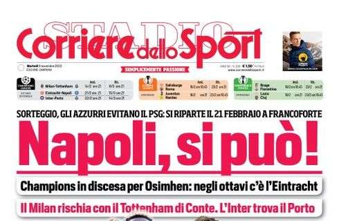 PRIMA PAGINA - Cds Campania: “Napoli, si può!”