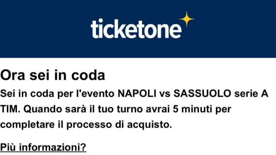 Partita la vendita per Sassuolo e Lazio: già lunghissima la coda virtuale per i biglietti