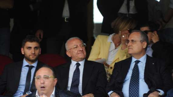 Pres. Campania, De Luca: "San Paolo, il punto sui lavori. ADL ambizioso, punta in alto con Ancelotti"