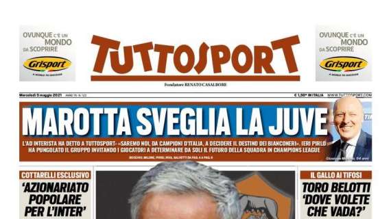 PRIMA PAGINA - Tuttosport: "Roma, daje Mou!"