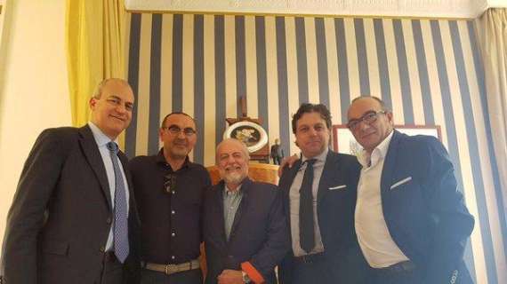 FOTO - "Giornata molto proficua", scrive ADL che mostra lo scatto con Sarri, Pellegrini, Chiavelli e Giuntoli