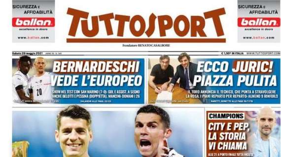 PRIMA PAGINA - Tuttosport: "Spalletti ha firmato! Hakimi va al Psg"