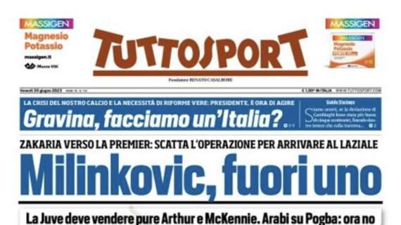 PRIMA PAGINA – Tuttosport: “Giuntoli, il giorno della verità”