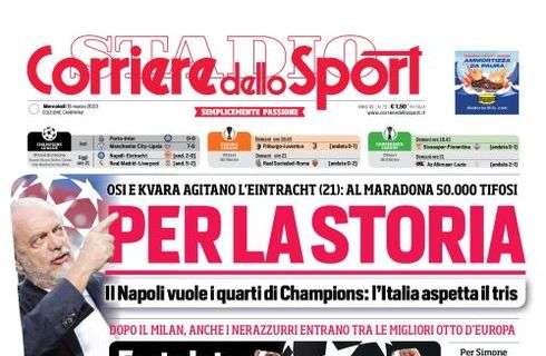 PRIMA PAGINA – CdS Campania: “Per la storia”