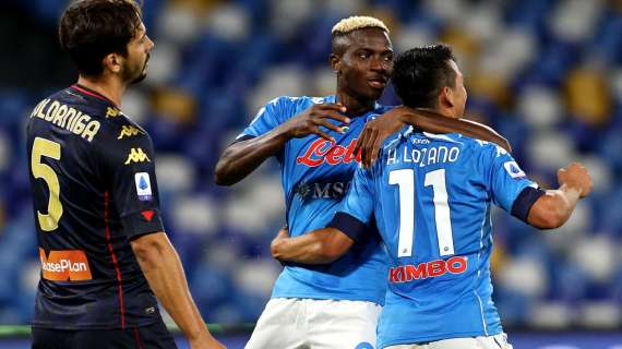 Sblocca Osimhen, poi Dries e Insigne non la chiudono: Napoli sull'1-0 al 45'