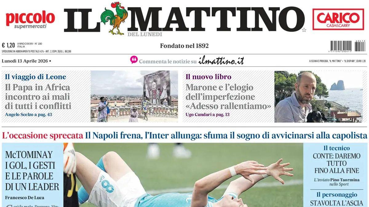 Pari amaro, Il Mattino: "Così fa male"