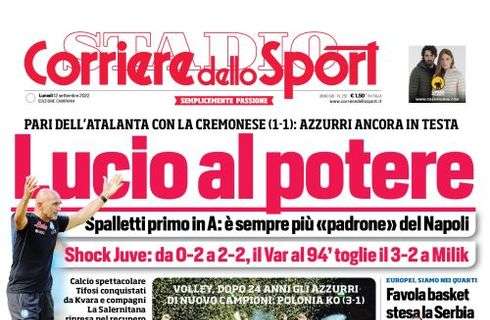 PRIMA PAGINA - CdS Campania: ”Lucio al potere"