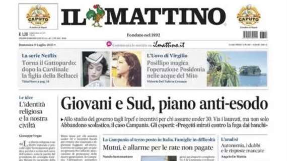 PRIMA PAGINA – Il Mattino: “Itakura in pole per la difesa”