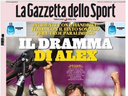 PRIMA PAGINA - La Gazzetta dello Sport tutta per Zanardi: "Il dramma di Alex"