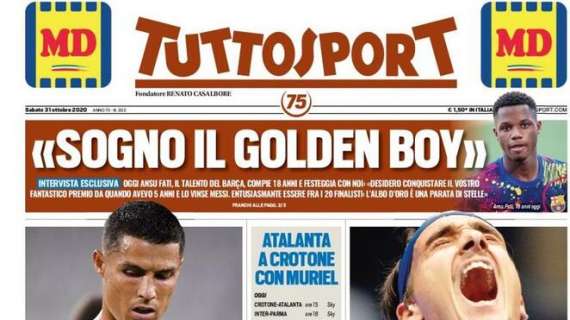 PRIMA PAGINA - Tuttosport: "Ronaldo: ora gioco io!"