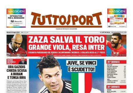 PRIMA PAGINA - Tuttosport: "Juve, se vinci è scudetto"
