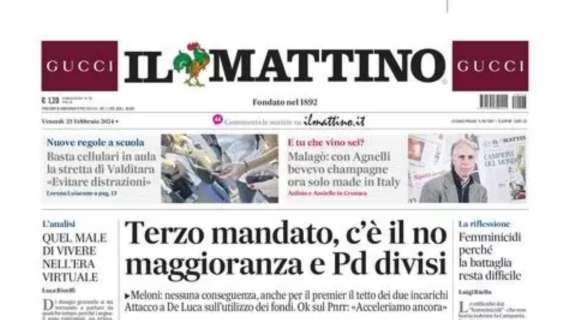 PRIMA PAGINA - Il Mattino: “Da Osi alla fase difensiva: Calzona cambia il Napoli”