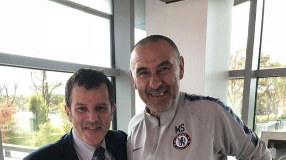 "Sarriball, è stato un piacere", Pedullà sorridente con Sarri: domani l'intervista al CdS