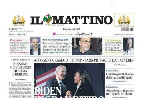 Il Mattino: "Bonucci: 'Nessuno meglio di Conte, darà adrenalina agli azzurri'"