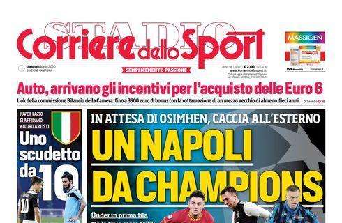 PRIMA PAGINA - CdS Campania - Napoli da Champions: "E' caccia all'esterno"