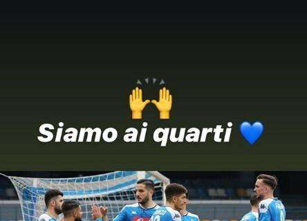 FOTO - "Siamo ai quarti, Forza Napoli", la gioia di Milik sui social