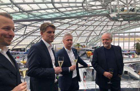FOTO - ADL con i dirigenti del Salisburgo: "Pranzo Uefa in uno scenario veramente inconsueto"