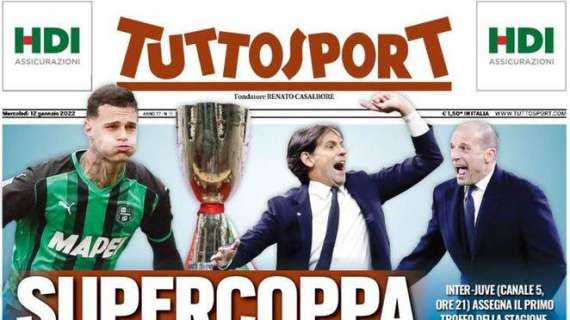 PRIMA PAGINA - Tuttosport: "Supercoppa per Scamacca"
