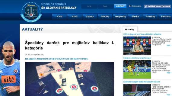 FOTO – Sorpresa per i tifosi azzurri a Bratislava: lo Slovan regala una maglietta celebrativa 