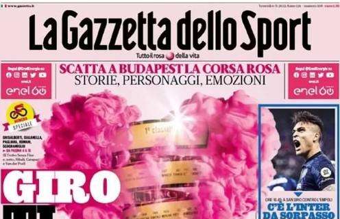 PRIMA PAGINA - Gazzetta: "C'è l'Inter da sorpasso. Roma in estasi"