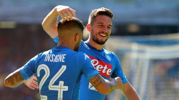 RILEGGI LIVE - Napoli-Benevento 6-0 (3' Allan, 14' Insigne, 26', 64' rig., 89' rig. Mertens,31' Callejon): derby a senso unico, goleada azzurra