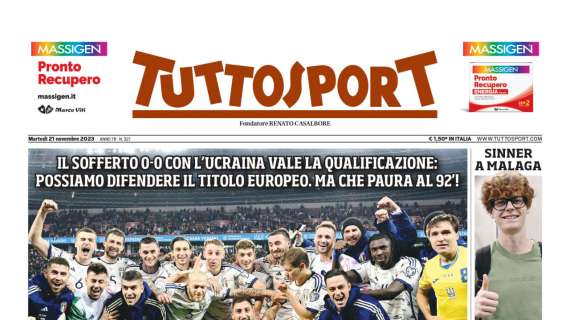 PRIMA PAGINA - Italia agli Europei col brivido, Tuttosport: “Rieccoci!”