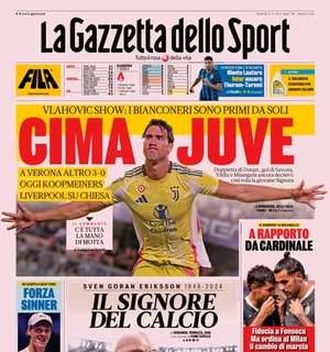 Gazzetta dello Sport: "Cima Juve. Vlahovic show"