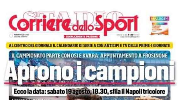 PRIMA PAGINA – Cds Campania: “Aprono i campioni”