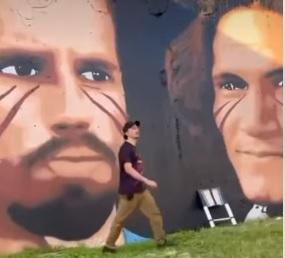 Stadio Maradona, Jorit ha completato il murales: gli 11 azzurri della storia del Napoli