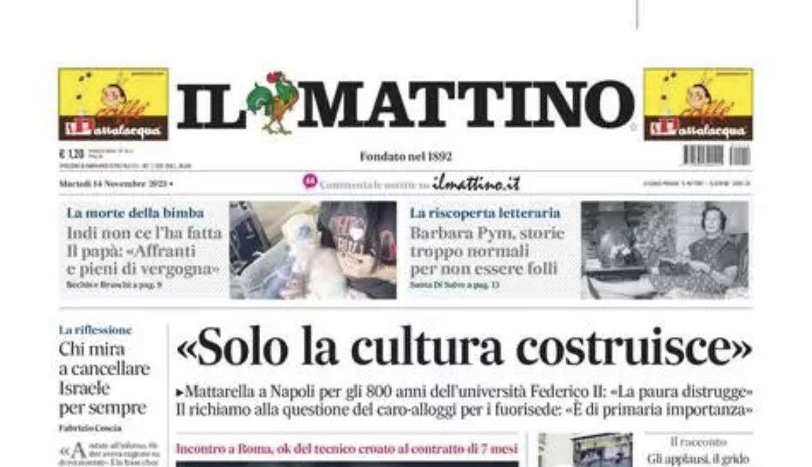 PRIMA PAGINA - Il Mattino: "Tudor-Napoli: ci siamo”