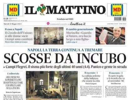 Il Mattino: "Scosse da incubo"