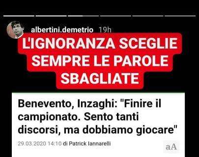 FOTO - Albertini, che attacco a chi vuol tornare a giocare: "L'ignoranza sceglie sempre le parole sbagliate"