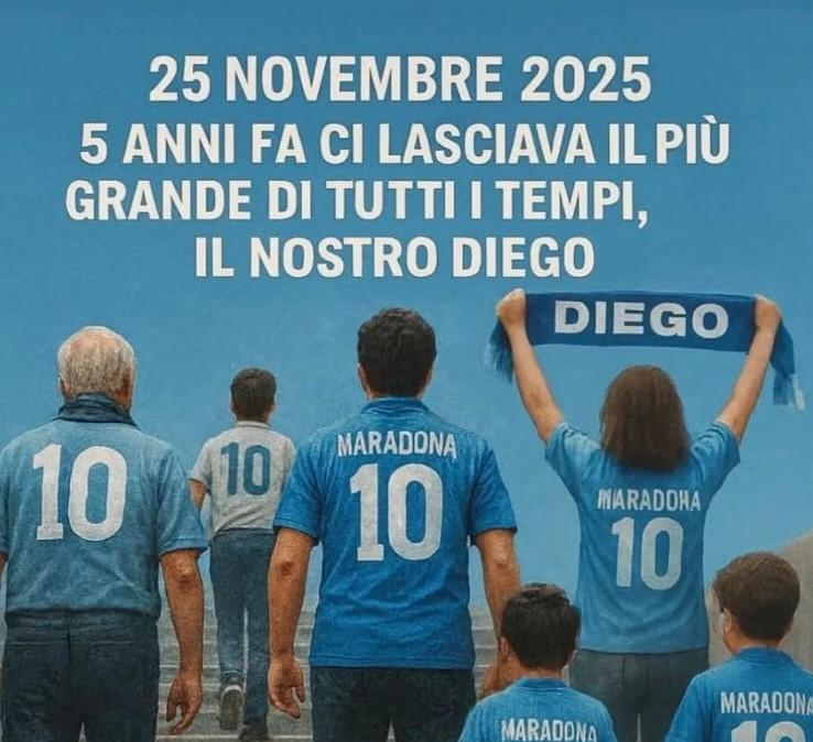 Napoli-Qarabag, iniziativa della Curve in ricordo di Maradona: il volantino