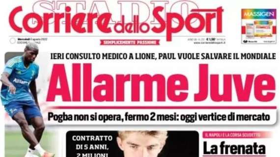 PRIMA PAGINA - Corriere dello Sport: “La frenata di Spalletti"