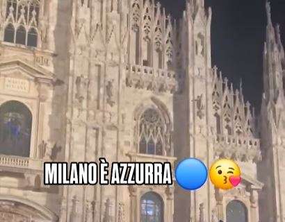 Milano è azzurra: al Duomo esplosione di gioia per lo scudetto del Napoli!