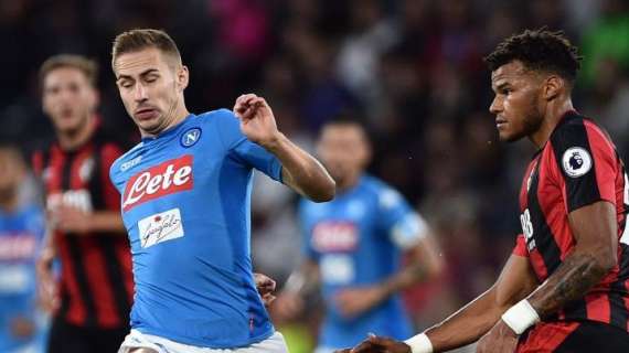Bournemouth-Napoli 2-2, le pagelle: Mertens non brilla, ma segna. Zielinski croce e delizia, Hysaj soffre Gradel, ma regge 90'