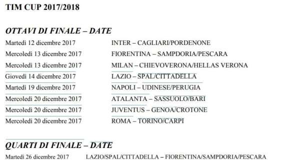 UFFICIALE - Coppa Italia, il Napoli inizierà il 19 dicembre: eventuali quarti il 2 gennaio, i dettagli