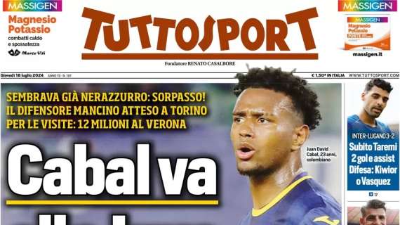 Tuttosport: "Cabal va alla Juve. Inter beffata"