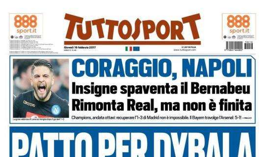 PRIMA PAGINA - Tuttosport: "Coraggio, Napoli! Non è finita"