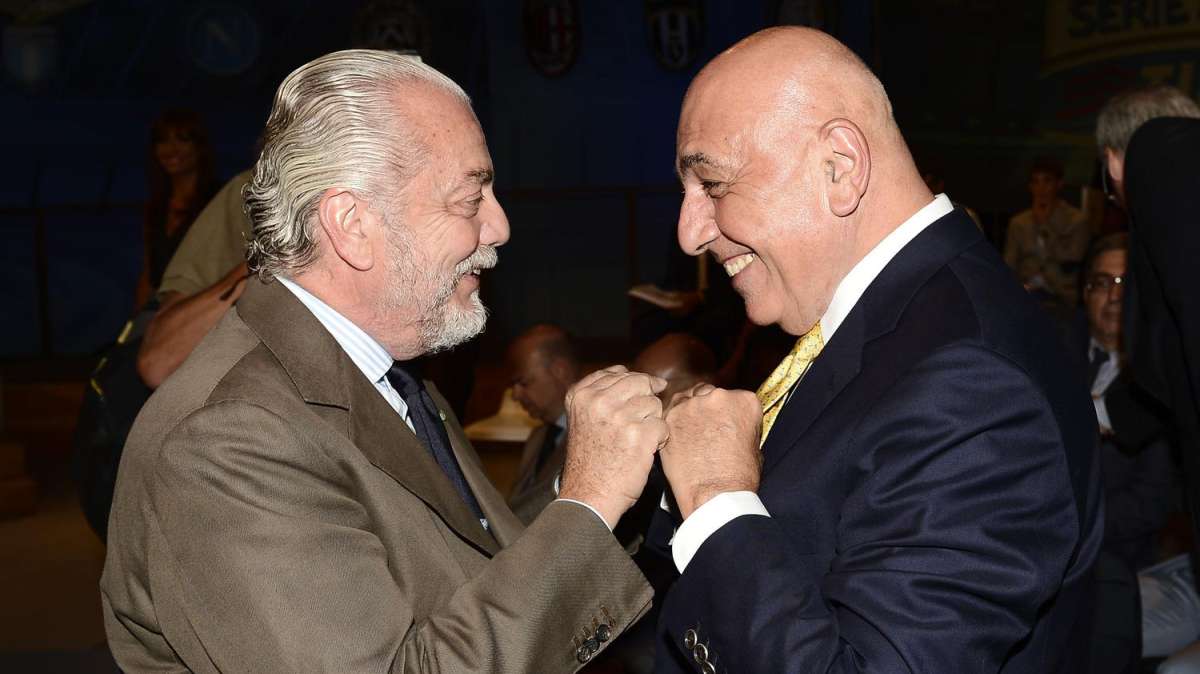 De Laurentiis a Wembley per la finale di Champions, colloquio con Galliani