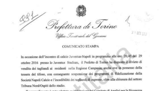 Juve-Napoli vietata ai tifosi napoletani, il consigliere regionale Borrelli: "Ennesima discriminazione verso i nostri tifosi"