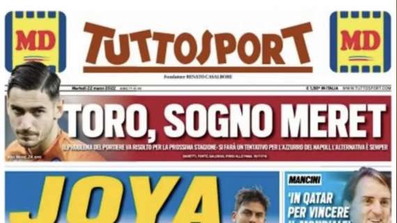 PRIMA PAGINA - Tuttosport: “Toro, sogno Meret”
