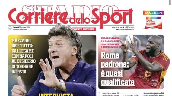 PRIMA PAGINA - Cds apre con l'intervista a Mazzarri: "Il mio calcio alla Spalletti"