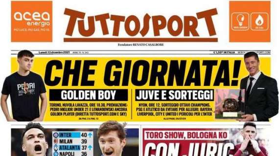 PRIMA PAGINA - Tuttosport: "2 sorpassi"