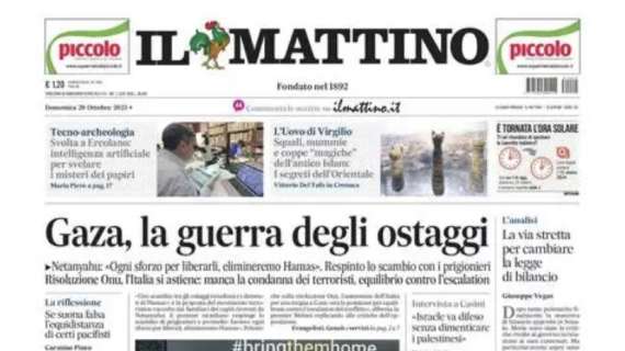 PRIMA PAGINA - Il Mattino titola: "Garcia avverte il Milan"