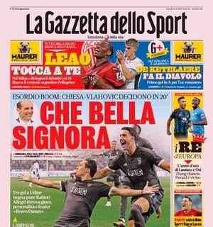 PRIMA PAGINA – Gazzetta: “Che bella Signora”